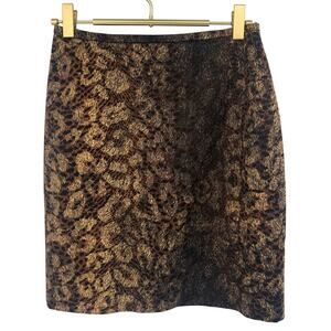 Y2K Vintage Vertigo Paris Leopard Print Mini Pencil Skirt 4 Euro Designer